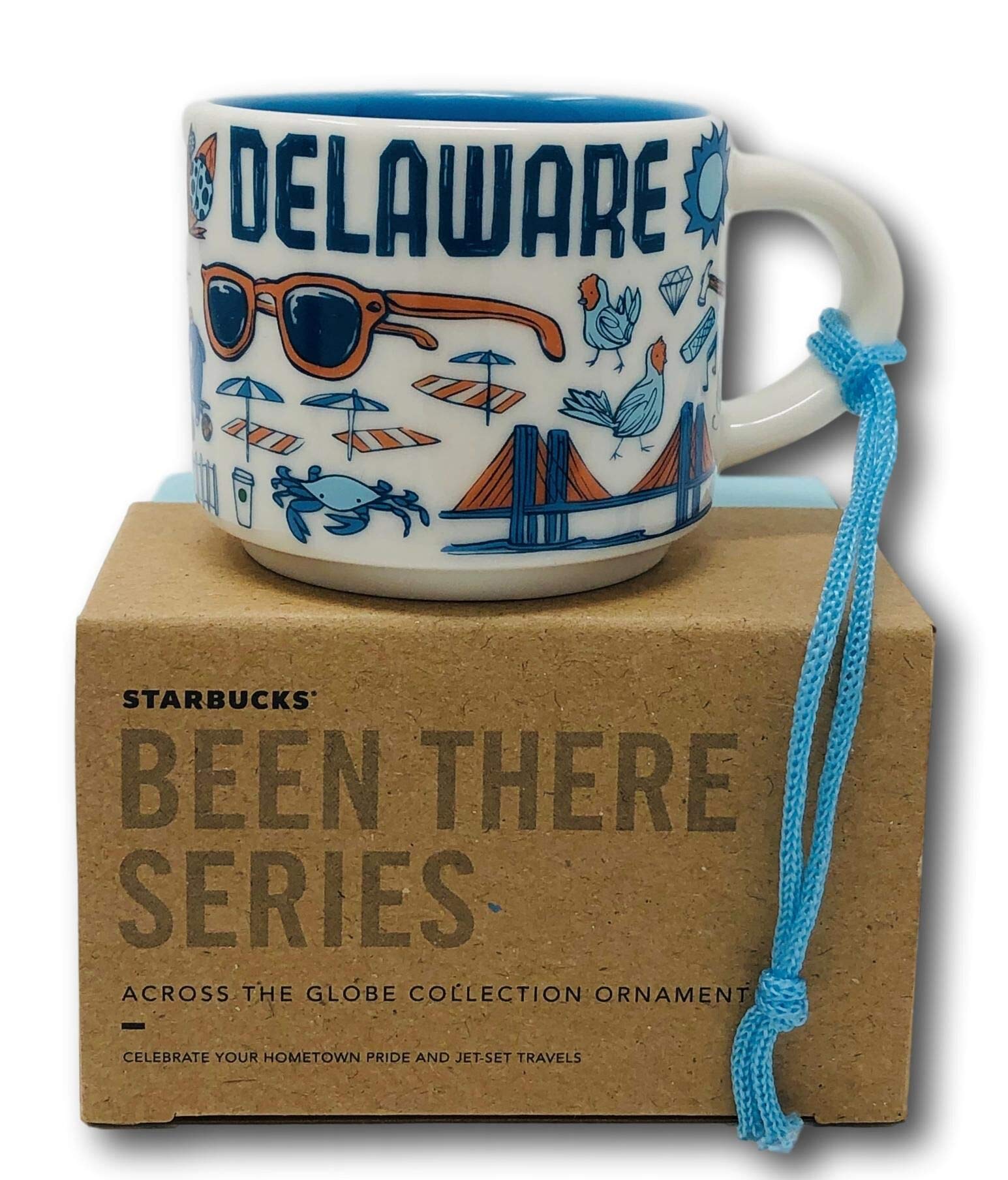 Starbucks Been There Series Delaware Ceramic Demitasse Ornament Mug, 2 Oz