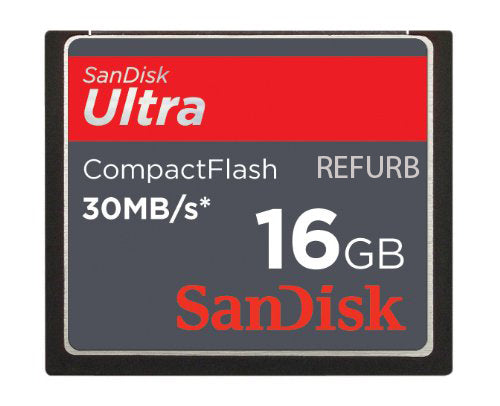 SanDisk 16GB ULTRA CF Memory Card 30MB/s 200x SDCFH-016G-A11 (Certified Refurbished)