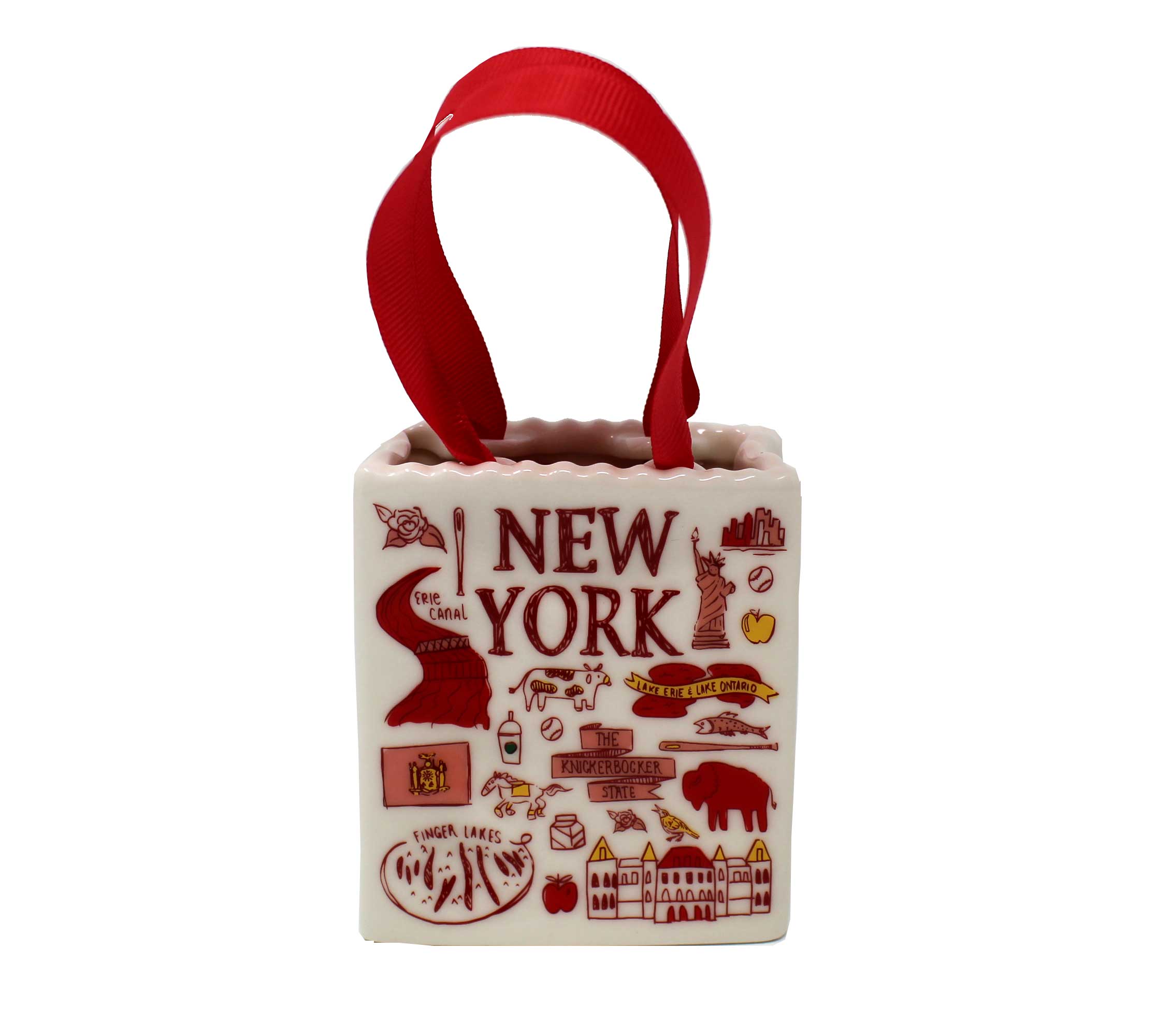 Starbucks Been There Series New York Ceramic Tote Ornament