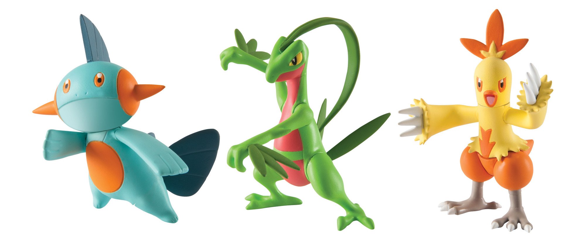 Pokmon Action Pose 3 Pack, Grovyle, Combusken and Marshtomp