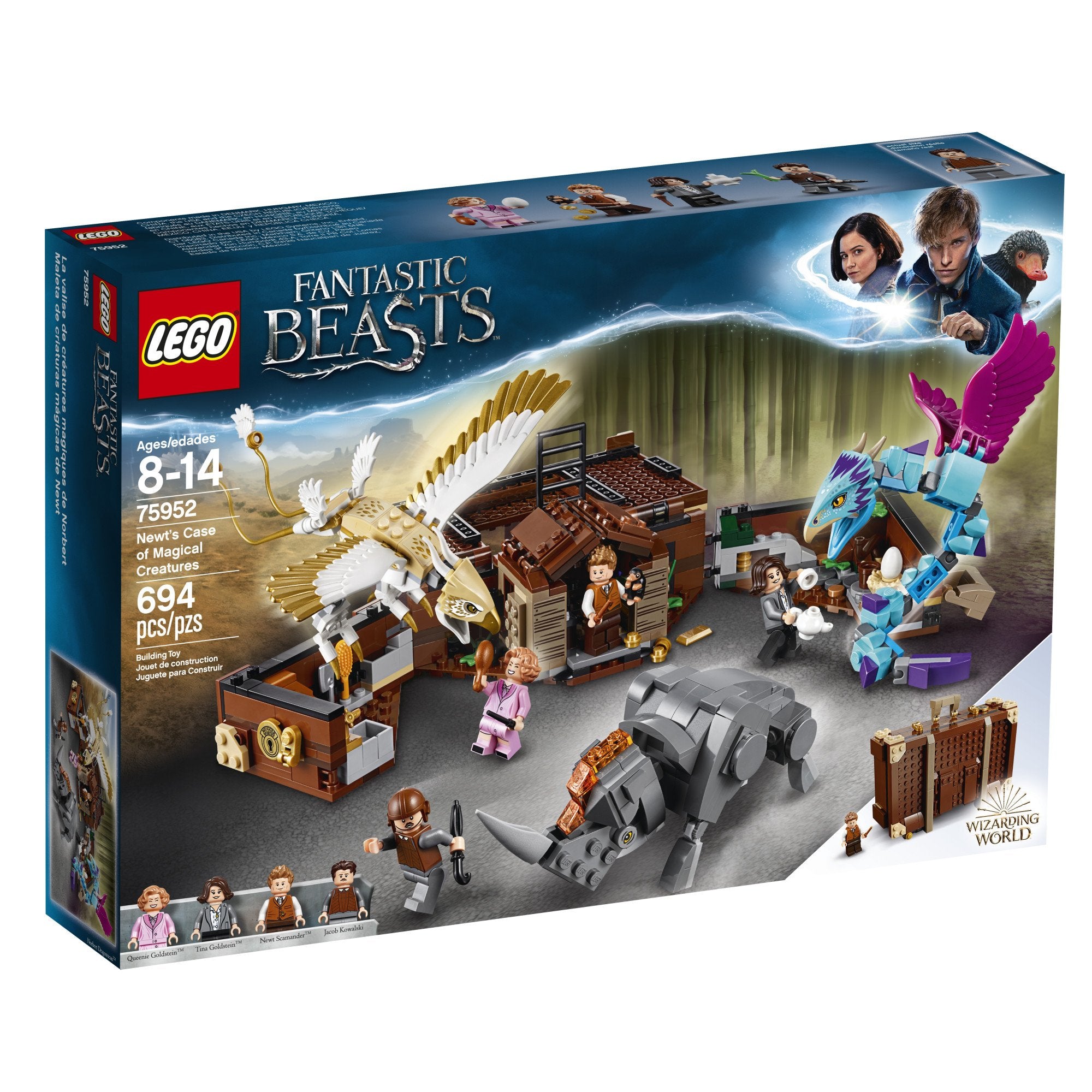 LEGO Harry Potter Newts Case of Magical Creatures Building Kit 75952 (694 Piece), Multicolor (Like New, Open Box)