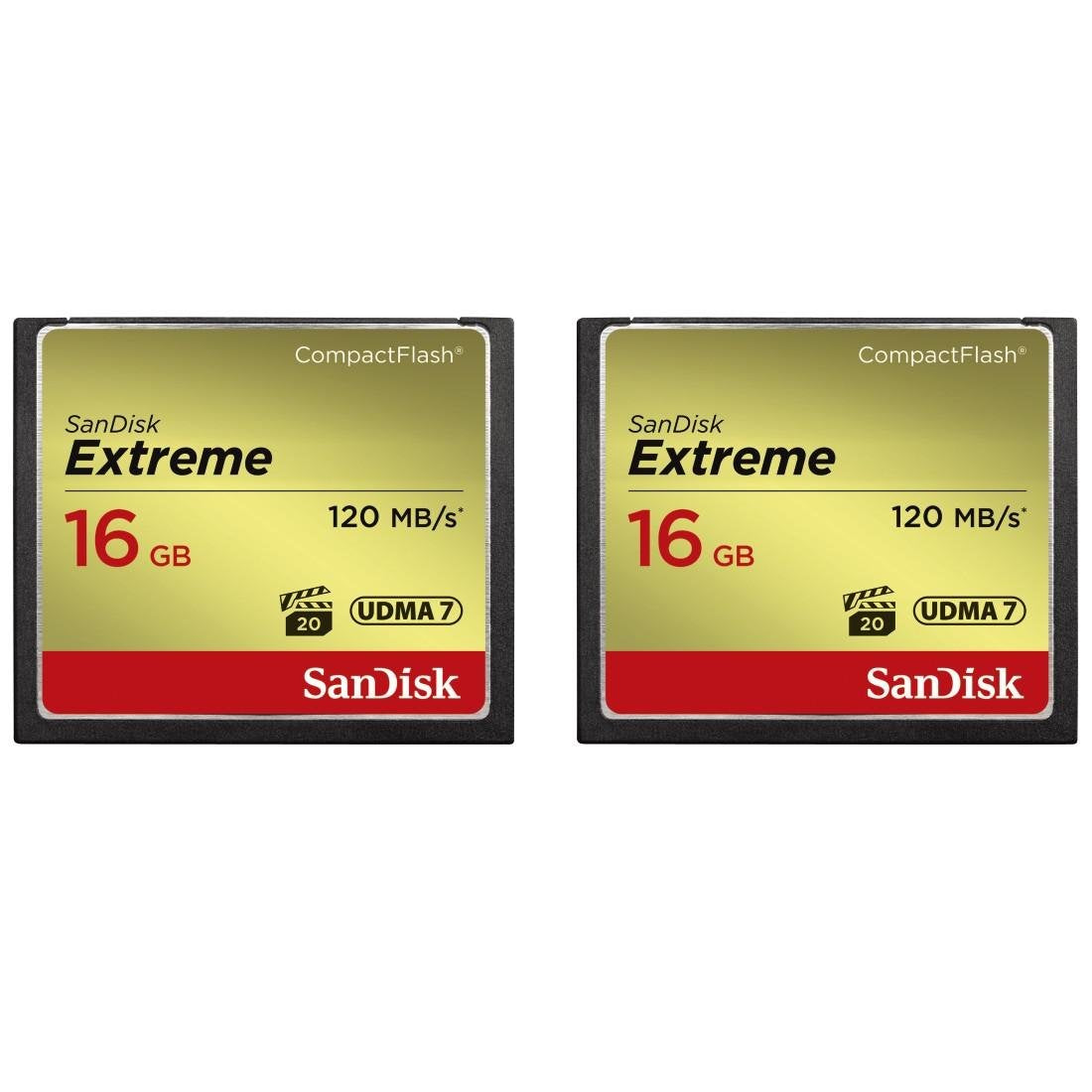 SanDisk 16GB Extreme CF Card 2-Pack (SDCFXS2-016G-X46)